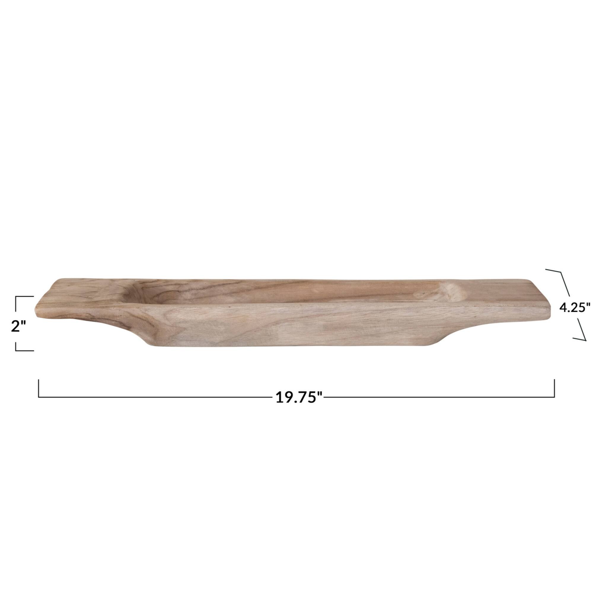 Hello Honey® 19.75" Natural Teakwood Trug with Handles